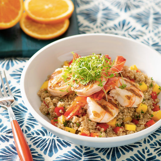 Grilled Shrimp and Mango Citrus Quinoa